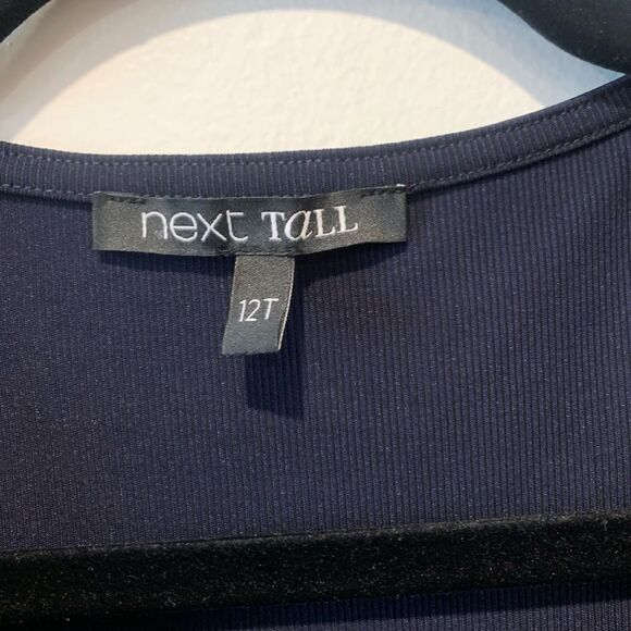 Next Tall Sleeveless V-Neck Maxi Dress Gown Navy Blue Size UK 12 - Picture 5 of 6